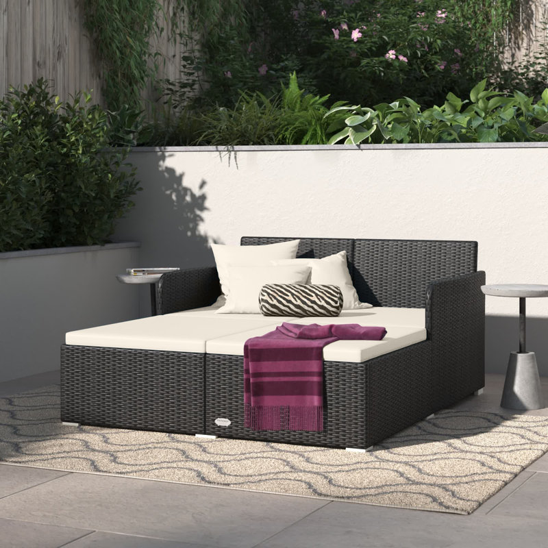 Etta Avenue™ Naomie 52'' Wide Outdoor Patio Daybed with Cushions